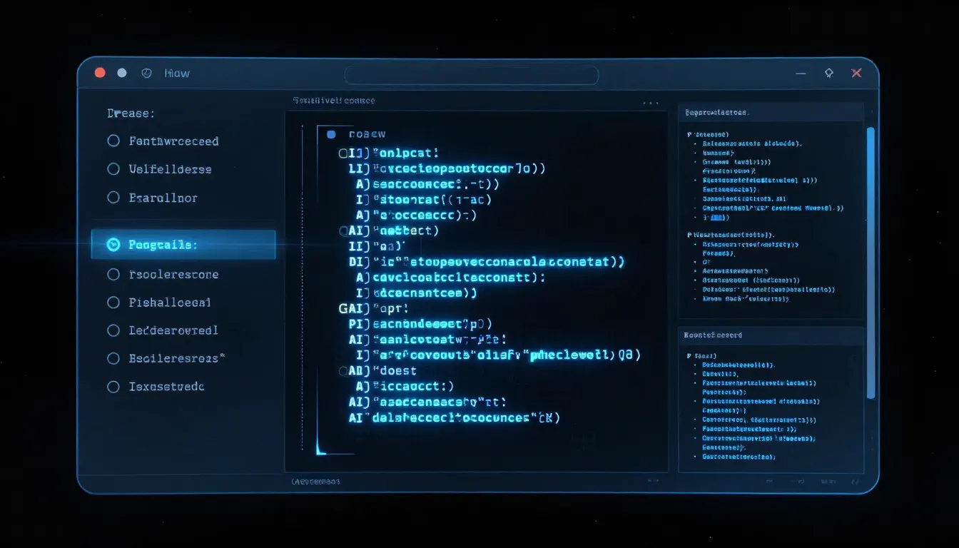 Ilustracja systemu komponentów UI wspieranego przez AI w procesie budowy strony internetowej